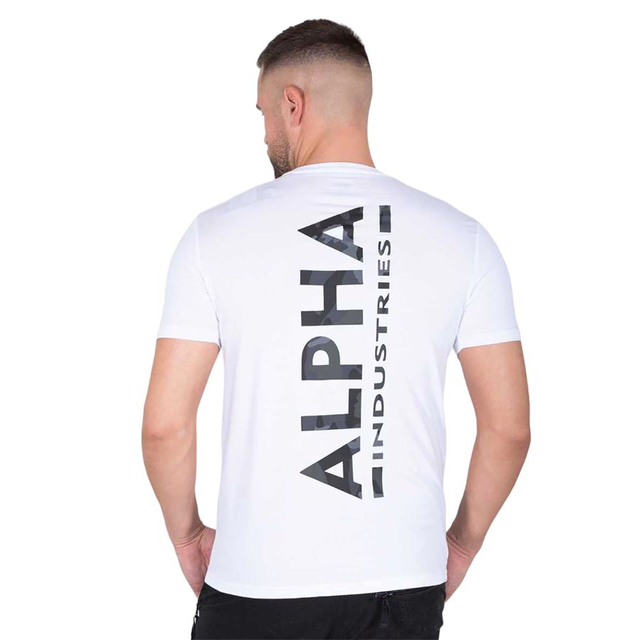Backprint t camo print t-shirt da uomo Alpha Industries | 128507CP573
